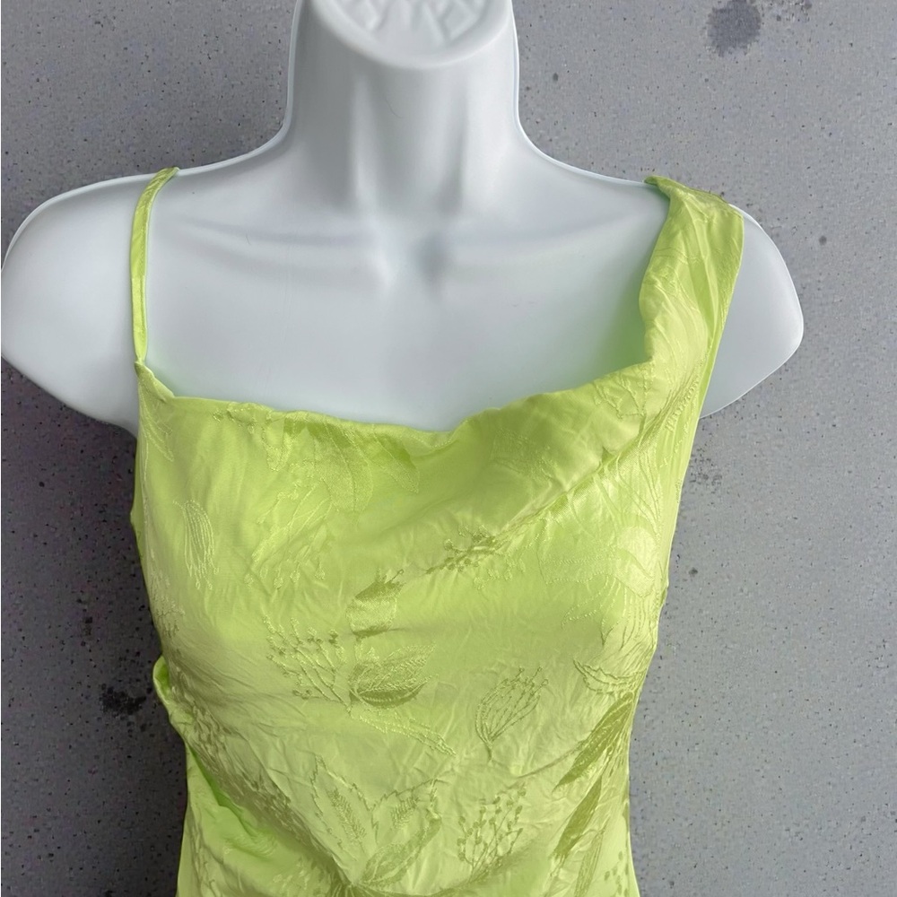 For Love & Lemons- Ilana Midi Dress Light Green Sleeveless Dress Size XS - Picture 8 of 12